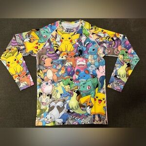 Colorful Pokémon Long Sleeve Shirt Nogi BJJ Gear New
